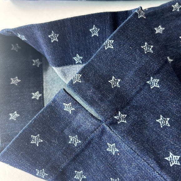 NWT Alfred Dunner Blue Jean Capris with Stars Design - Picture 9 of 12